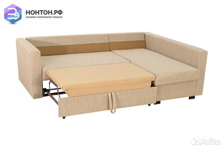 Диван угловой дельфин Джессика 2 бежевый