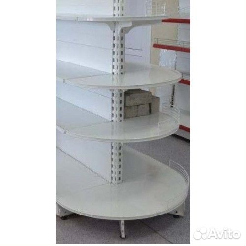 Нордика стеллажи торговые Полка торцевая полукругл