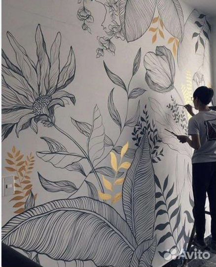 Роспись стен, декор интерьера