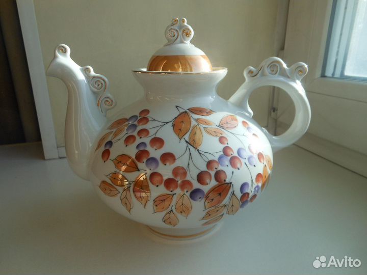 Фарфоровый заварочный чайник СССР Сысерть