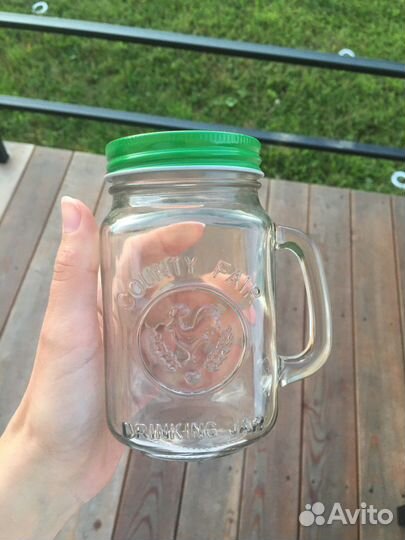 Банка кружка с крышкой новая
