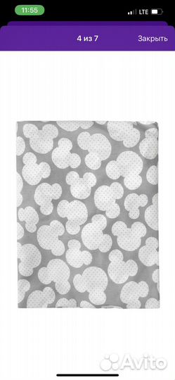 Простыня детская на резинке 125х75