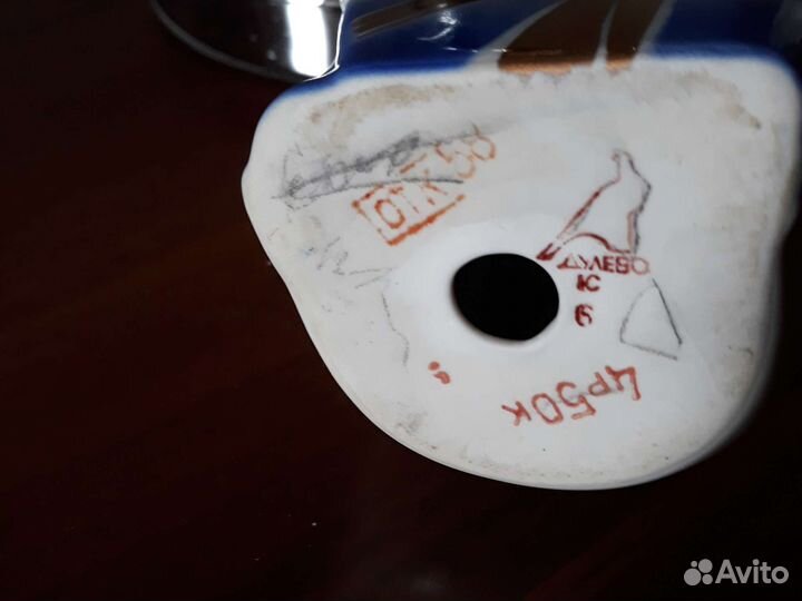 Фарфоровый снеговик-вратарь, приз Известий 1980г