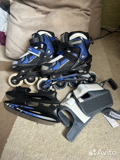 Коньки и ролики 2 в 1