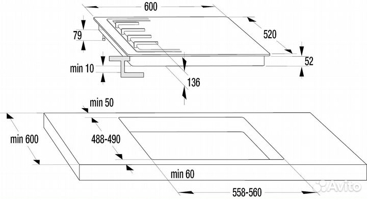 Газовая варочная панель Gorenje G 641 MB Новая
