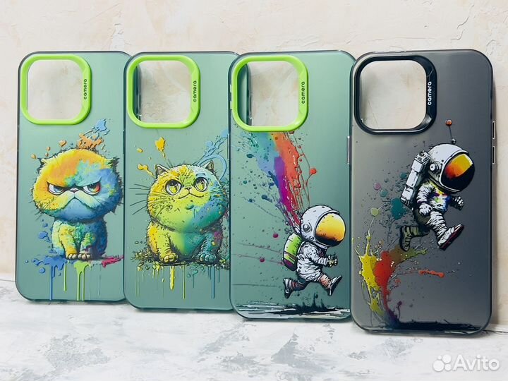 Чехол с принтом на iPhone, samsung, redmi