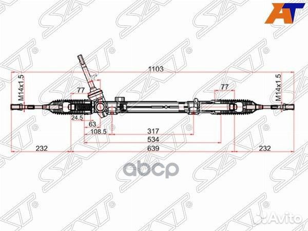 Рейка рулевая renault koleos/nissan qashqai 06