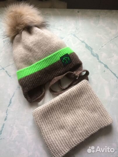 Зимняя шапка и снуд для мальчика