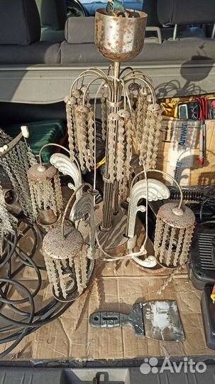 Люстра ретро винтаж СССР стекло