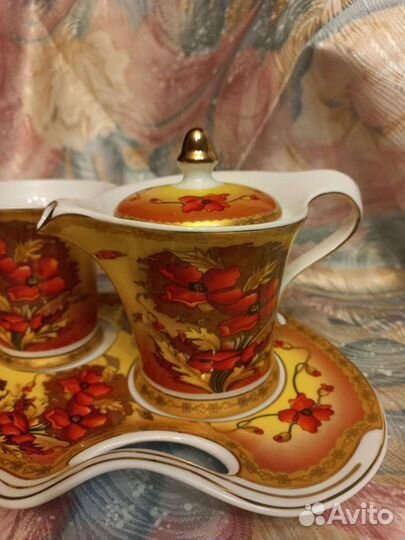 Подарочный набор: чашка/бокал+блюдце/поднос+чайник