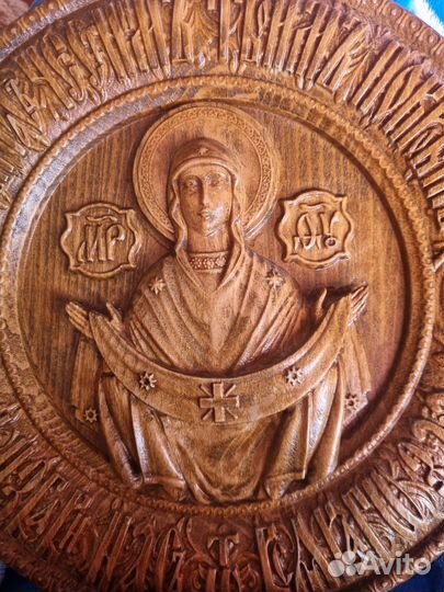 Икона деревянная резная