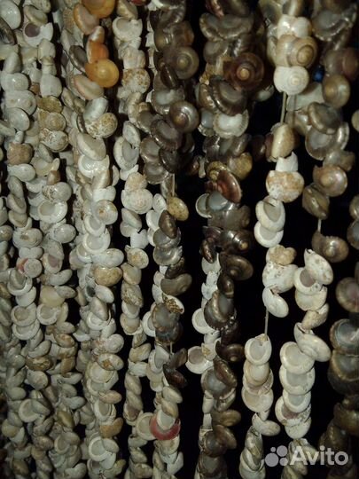 Штора, занавеска из ракушек. Ручная работа