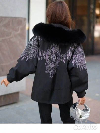 Парка с натуральным мехом 42 44