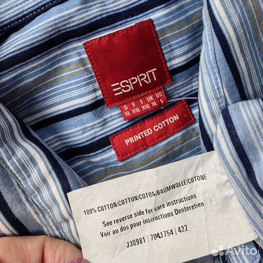 Рубашка мужская Esprit XL 52-54 хлопок