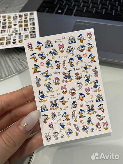 Наклейки на ногти Геншин Принцессы Disney Аниме