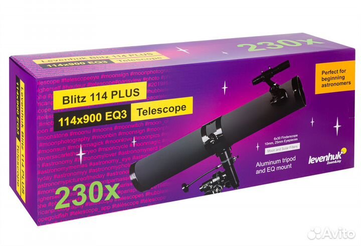 Телескоп Levenhuk Blitz 114 plus