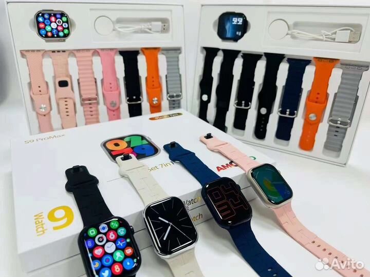Смарт часы Watch S9 Pro Max 45мм (+7 ремешков)