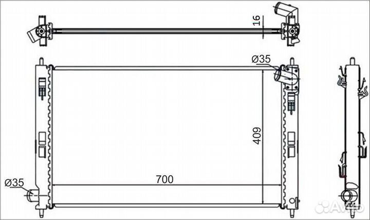Митсубиси Лансер 10 радиатор охлаждения