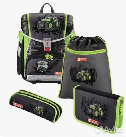 Step By Step Ранец 4 предмета черный/зеленый