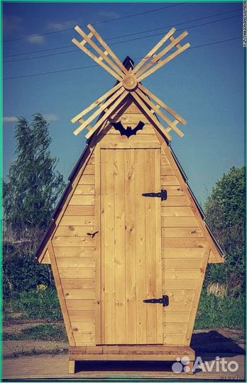 Дачный туалет с лебедем вюб 883