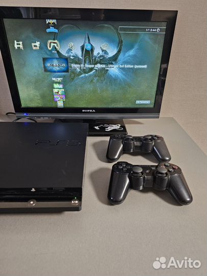Sony Playstation 3 slim прошитая 250гб 30 игр HEN