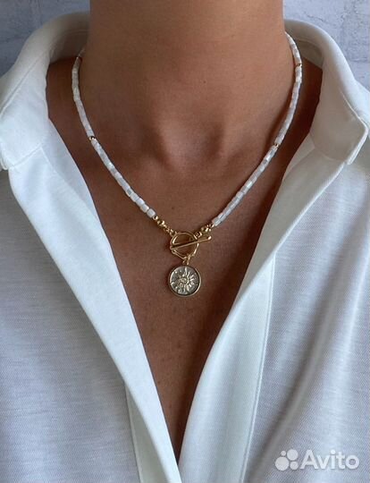 Колье чокер из натуральных камней