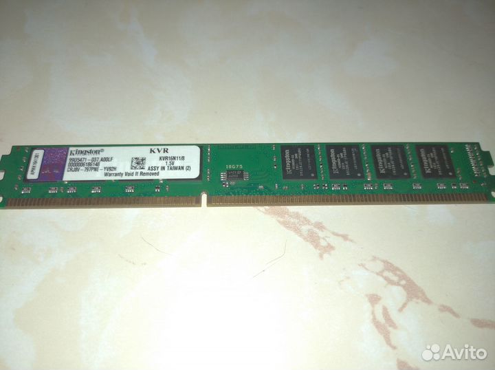 Память оперативная ddr3 8gb Kingston 1600 мгц