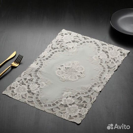 Набор салфеток ажурных 46х30 см, 4 шт, пвх