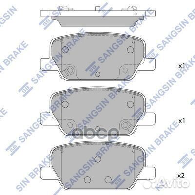 SP1915 колодки дисковые задние111x47x15 26142