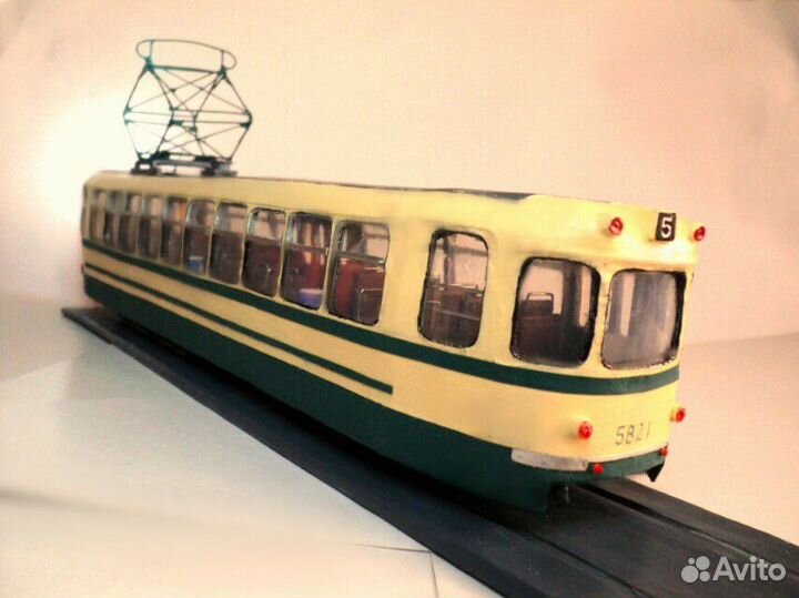 Масштабная модель трамвая лм-57 (1:43) ручная рабо