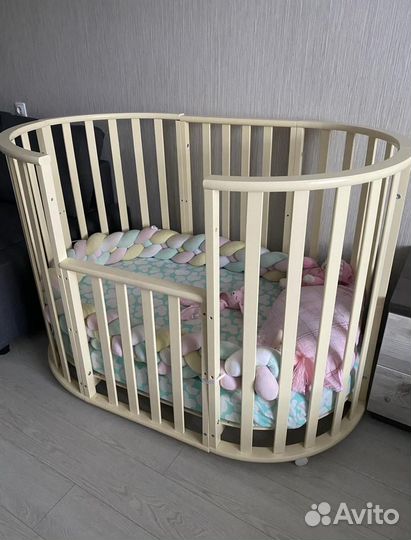 Детская кроватка овальная