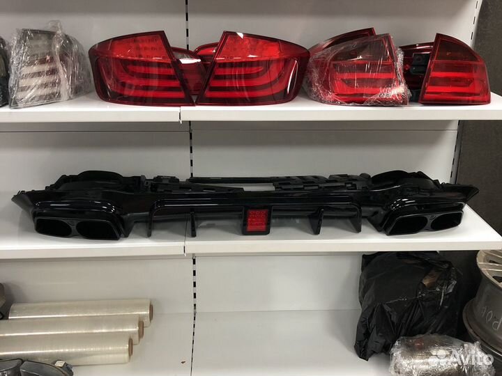 Mercedes E-class w213 диффузор с насадками Brabus