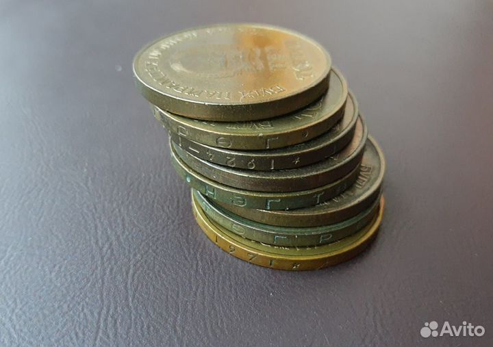 Набор юбилейных монет 1 тугрик 1971-1988 год