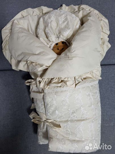 Зимний конверт на выписку и в коляску