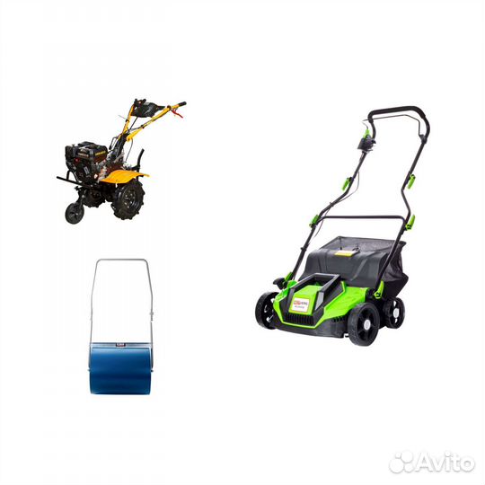 Аренда Мотоблок, Скарификатор, Каток садовый