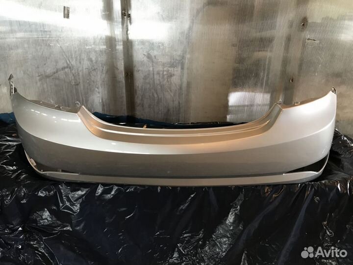 Бампер задний Солярис седан 14-17 серебристый RHM