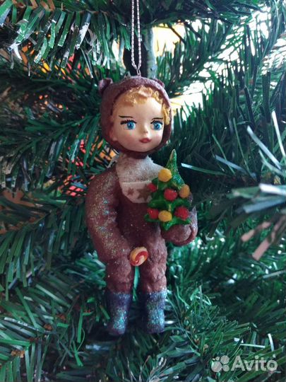 Ватные елочные игрушки