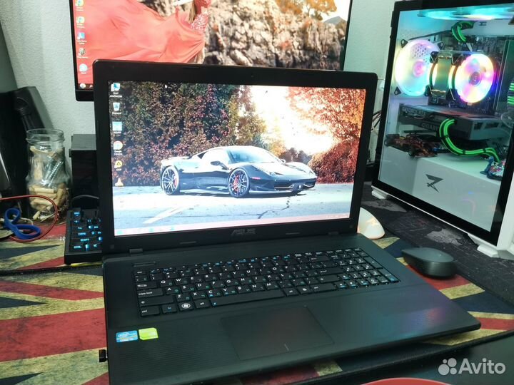 Игровой asus 17.3 Core i3/Gerorce - 2 gb/озу 12 gb