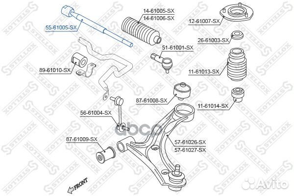 55-61005-SX тяга рулевая Suzuki Liana 01 5561