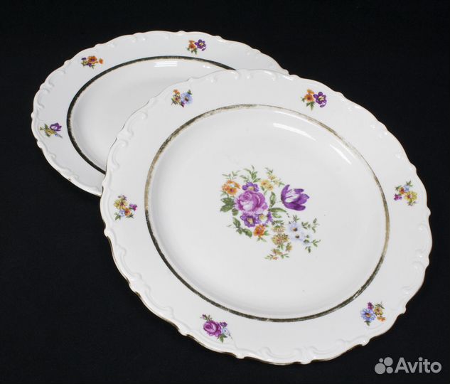 Набор Тарелки под второе 2 шт. Мейсенский букет