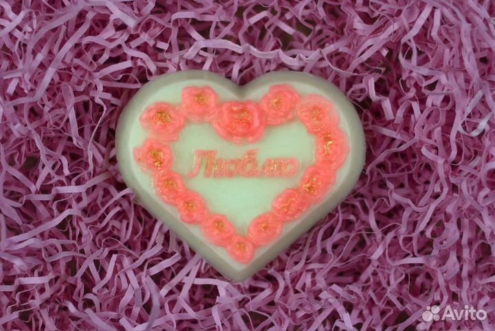 Мыло ручной работы сердечки