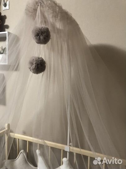 Бортики и балдахин в кроватку