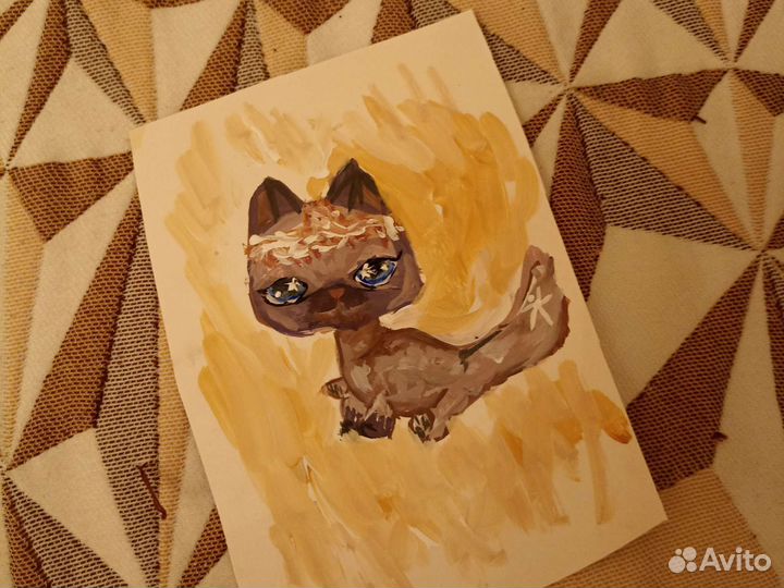 Картина с петои фиолетового цвета