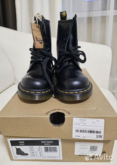 Dr martens ботинки 1460 black, оригинал, 37 р