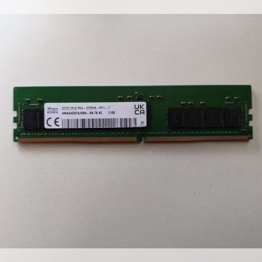 [HMAA4GR7AJR] 32 Gb 3200 Mhz 2rx8 Rdimm Sk Hynix Ajr, Склад 1 Шт Hmaa4gr7ajr