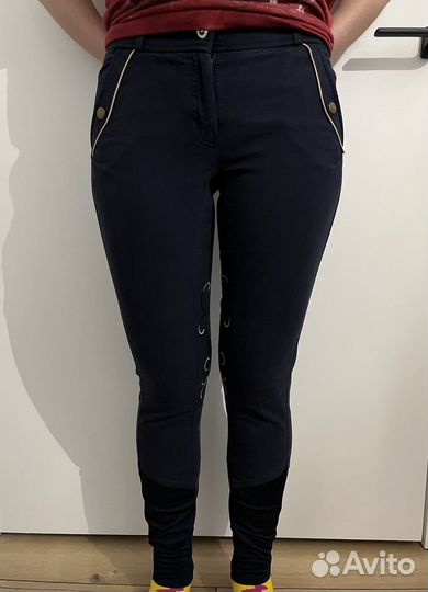 Бриджи для верховой езды с силиконовой леей