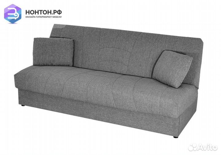 Диван книжка Ручеек рогожка серая