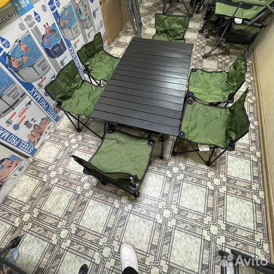 Стол туристический +6 стульев
