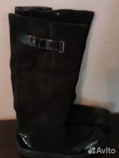 Зимние женские сапоги 37 натуральная замша
