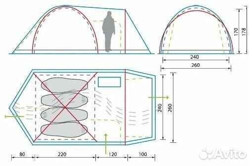 Палатка Alexika Zamok grande 4